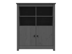 Aparador buffet cómoda armario unidad de almacenamiento organizador cocina salón salón 83 x 41,5 x 100 cm madera maciza de pino gris 02_0031806