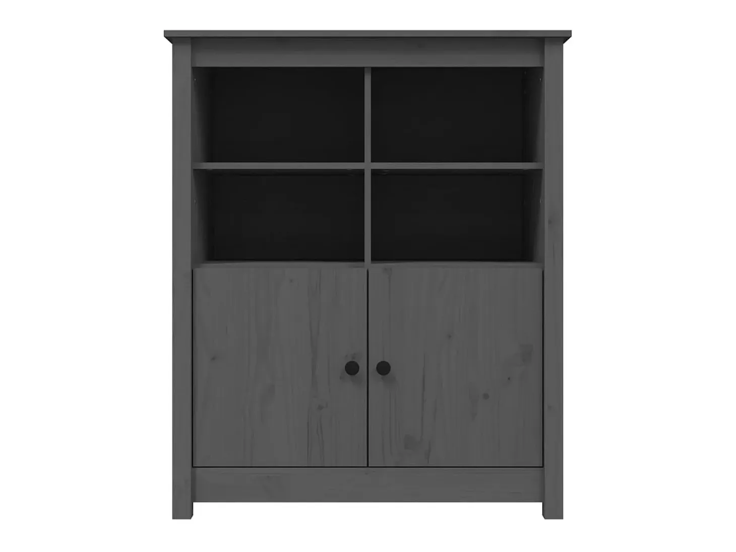 Aparador buffet cómoda armario unidad de almacenamiento organizador cocina salón salón 83 x 41,5 x 100 cm madera maciza de pino gris 02_0031806