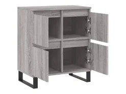Aparador buffet cómoda armario unidad de almacenamiento organizador cocina salón salonsonoma 60 x 35 x 70 cm madera contrachapada gris 02_0036403