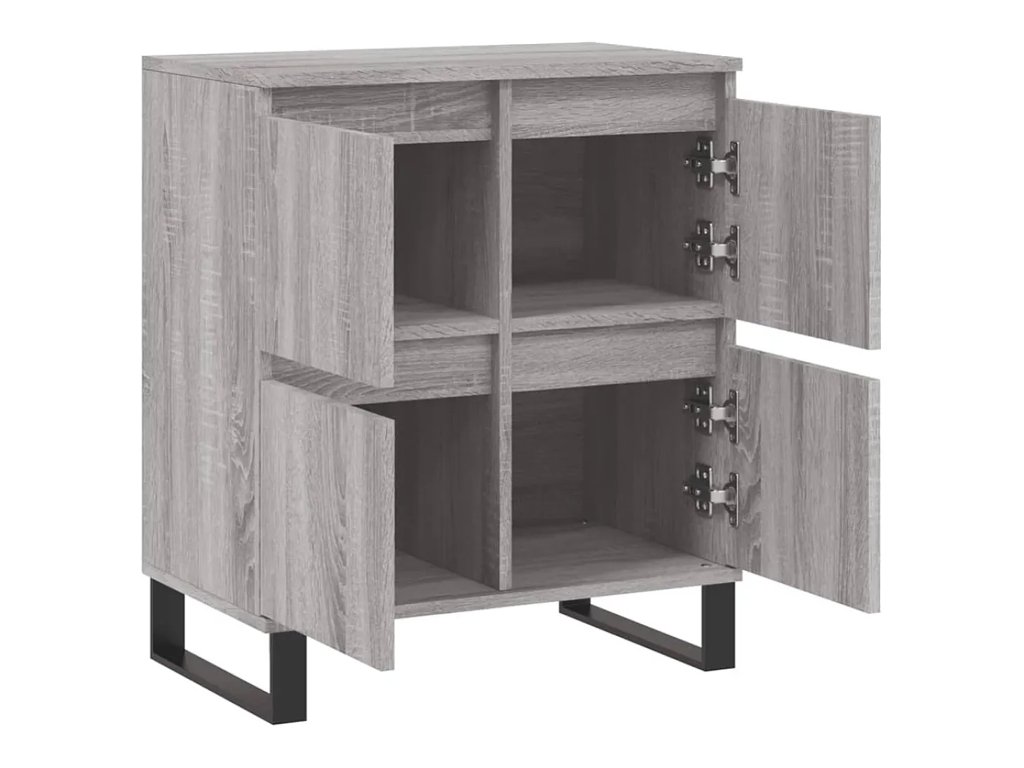 Aparador buffet cómoda armario unidad de almacenamiento organizador cocina salón salonsonoma 60 x 35 x 70 cm madera contrachapada gris 02_0036403