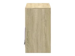 Aparador buffet cómoda armario mueble organizador cocina salón salón con Sonoma LED 72 x 34 x 61 cm madera contrachapada marrón 02_0029798