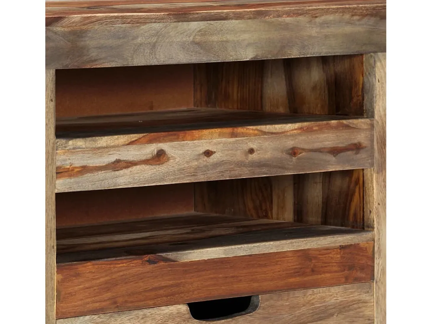 Aparador buffet cómoda armario mueble organizador cocina salón salón 100 x 30 x 50 cm madera maciza gris 02_0031760