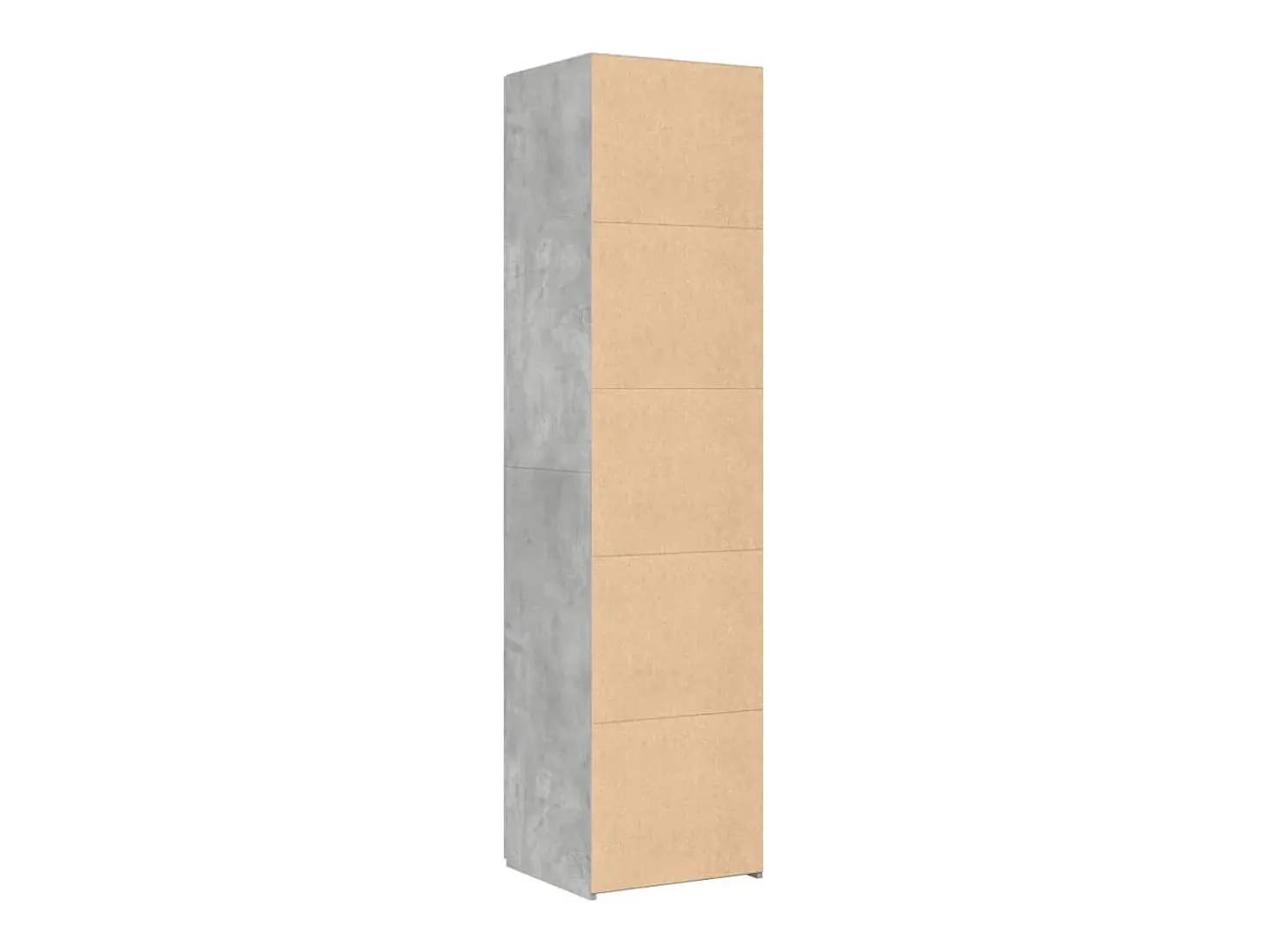 Aparador buffet cómoda armario mueble organizador cocina salón salón alto 45 x 42,5 x 185 cm madera contrachapada gris 02_0034444