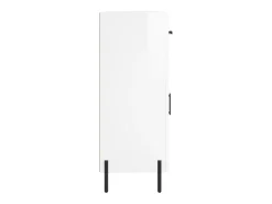 Aparador buffet cómoda armario mueble organizador cocina salón brillante 69,5 x 34 x 90 cm madera contrachapada blanco 02_0030716