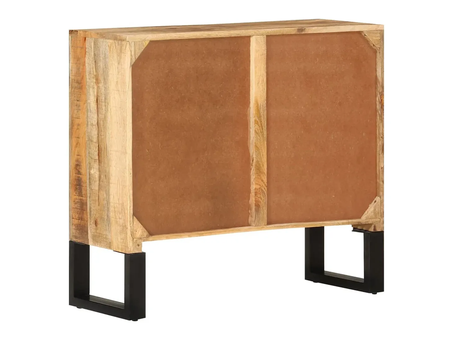 Aparador buffet cómoda armario mueble organizador cocina salón salón 80 x 30 x 71 cm madera maciza de mango en bruto y metal marrón 02_0029654