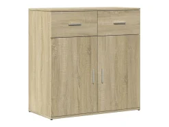 Aparador buffet cómoda armario unidad de almacenamiento organizador cocina salón salón juego de 2 sonoma 79 x 38 x 80 cm marrón madera contrachapada 02_0036825