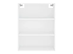 Aparador buffet cómoda armario mueble organizador cocina salón salón alto 69,5 x 34 x 180 cm madera contrachapada blanco 02_0032543