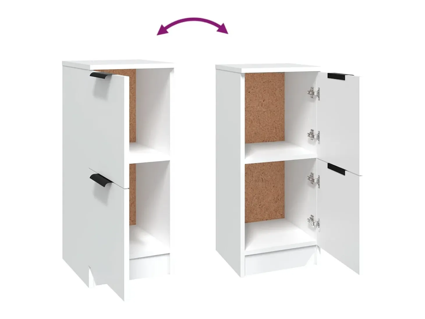 Aparador buffet cómoda armario mueble organizador cocina salón salón 30 x 30 x 70 cm madera contrachapada blanco 02_0030220