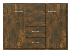 Aparador buffet cómoda armario unidad de almacenamiento organizador cocina salón salón 88 x 30 x 65 cm madera contrachapada marrón 02_0031117
