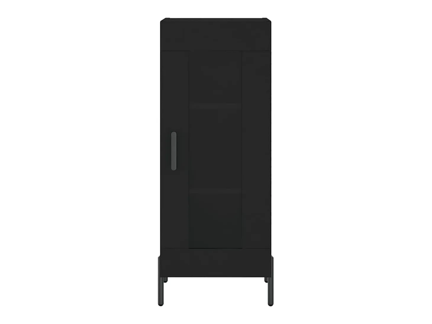 Aparador buffet cómoda armario mueble organizador cocina salón salón 34,5 x 34 x 90 cm madera contrachapada negra 02_0035895