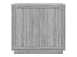 Aparador buffet cómoda armario unidad de almacenamiento organizador cocina salón salón Sonoma 80 x 34 x 75 cm madera contrachapada gris 02_0036536