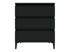 Aparador buffet cómoda armario mueble organizador cocina salón salón 60 x 35 x 70 cm madera contrachapada negra 02_0035983