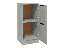 Aparador buffet cómoda armario mueble organizador cocina salón salón juego de 2 30 x 30 x 70 cm madera contrachapada gris 02_0036843