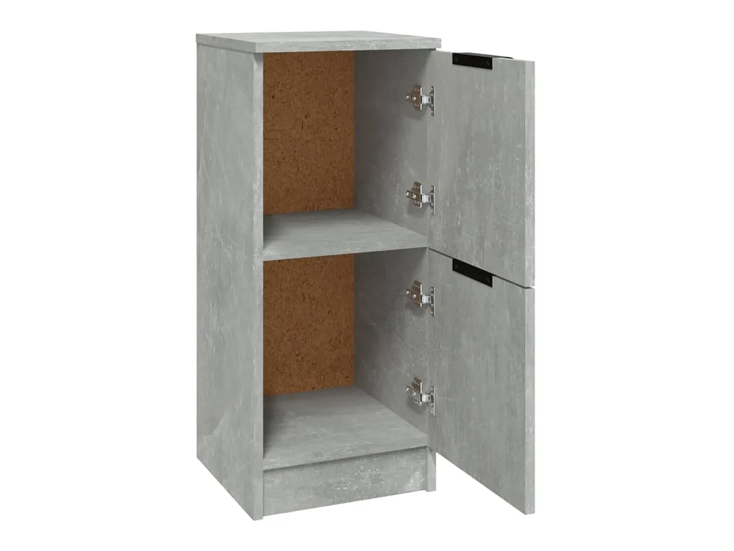 Aparador buffet cómoda armario mueble organizador cocina salón salón juego de 2 30 x 30 x 70 cm madera contrachapada gris 02_0036843