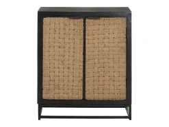 Aparador buffet cómoda armario mueble organizador cocina salón salón 60 x 35 x 70 cm madera maciza de mango negro 02_0029622