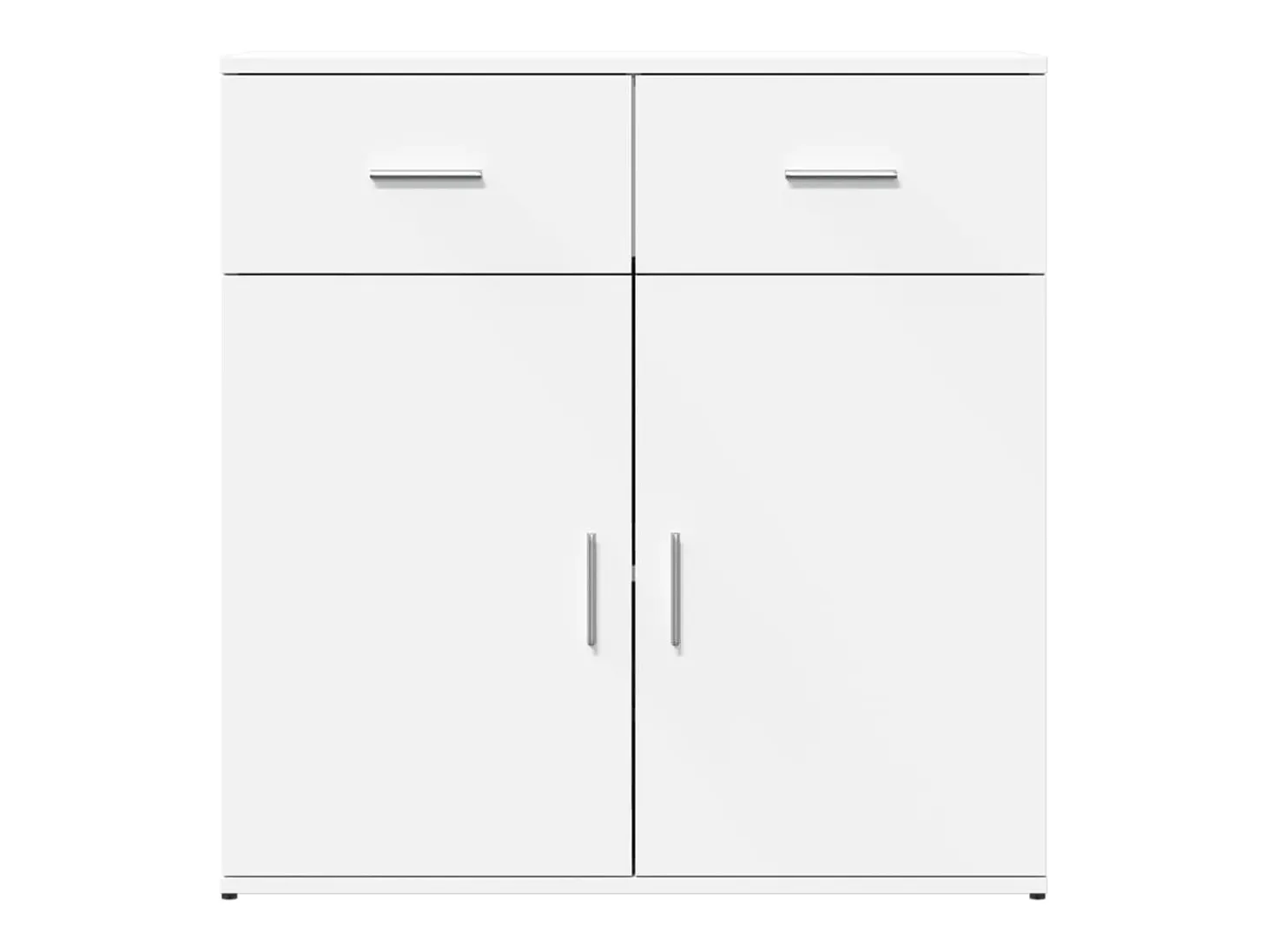 Aparador buffet cómoda armario mueble organizador cocina salón salón juego de 2 79 x 38 x 80 cm madera contrachapada blanca 02_0036685