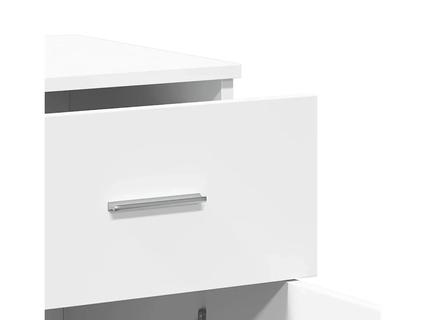 Aparador buffet cómoda armario mueble organizador cocina salón salón juego de 2 79 x 38 x 80 cm madera contrachapada blanca 02_0036685