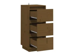 Aparador buffet cómoda armario unidad de almacenamiento organizador cocina salón salón juego de 2 32 x 34 x 75 cm madera maciza de pino marrón 02_0036885