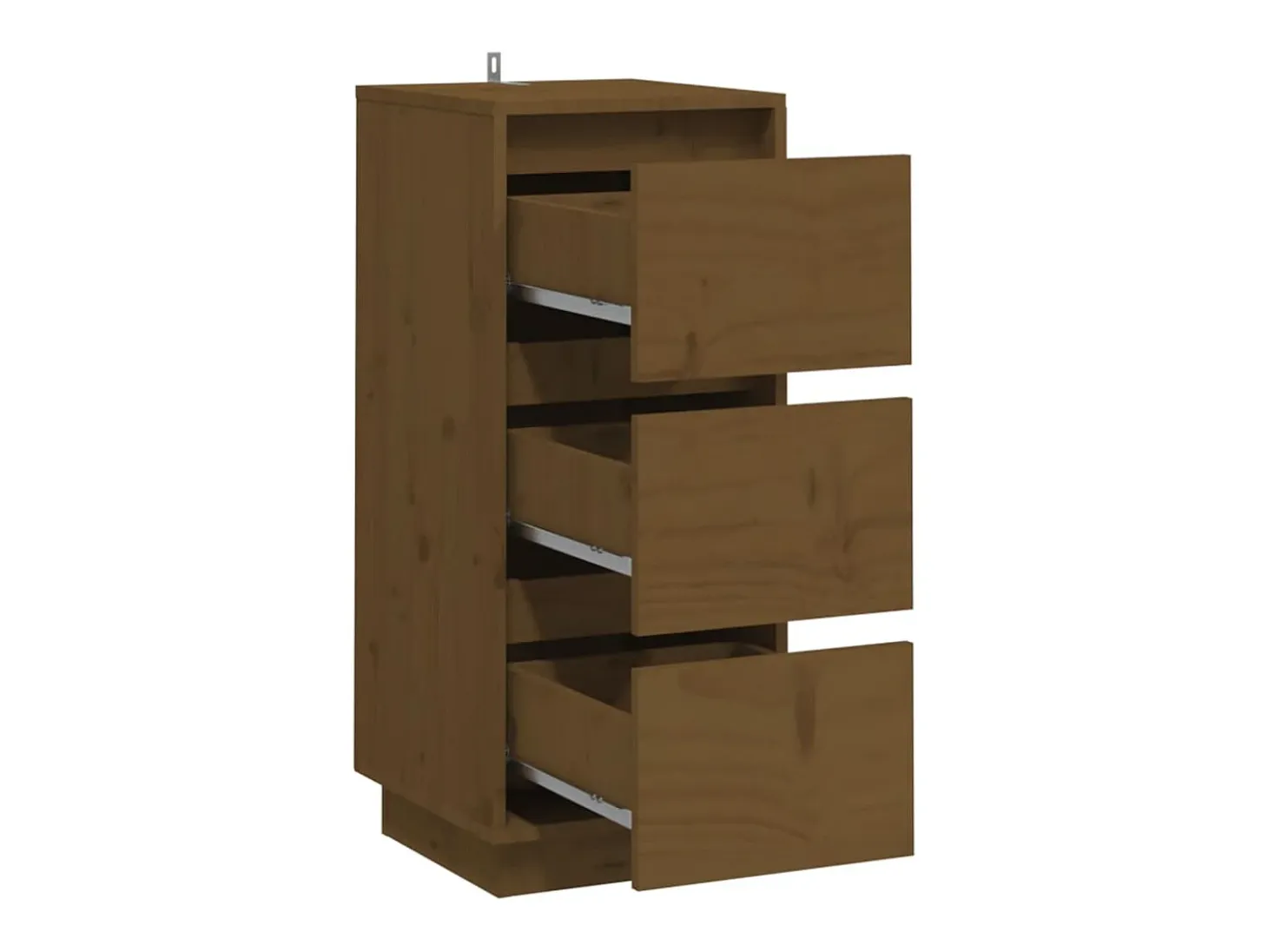 Aparador buffet cómoda armario unidad de almacenamiento organizador cocina salón salón juego de 2 32 x 34 x 75 cm madera maciza de pino marrón 02_0036885
