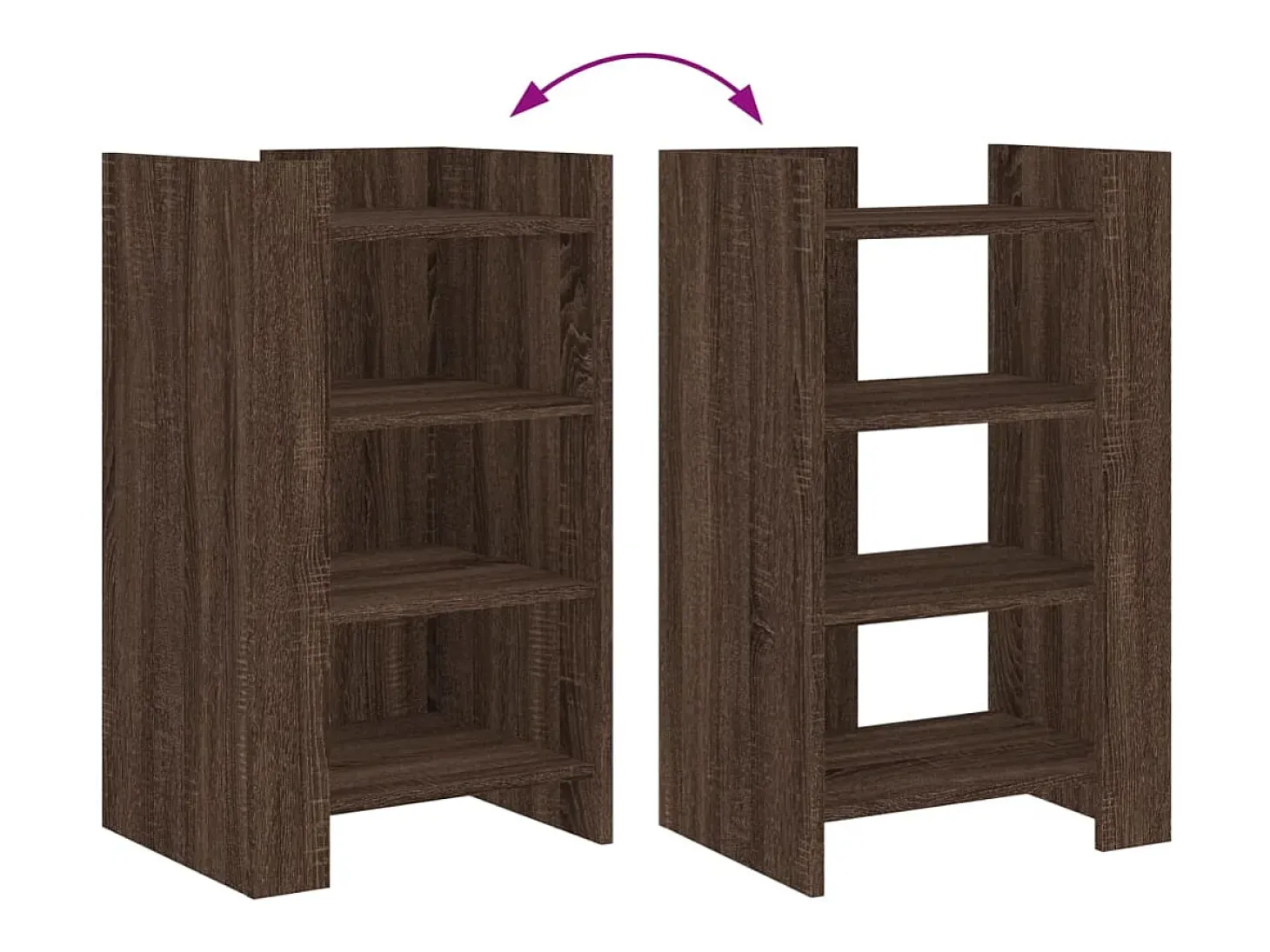 Aparador buffet cómoda armario unidad de almacenamiento organizador cocina salón salón 45 x 35 x 75 cm madera contrachapada marrón 02_0031260