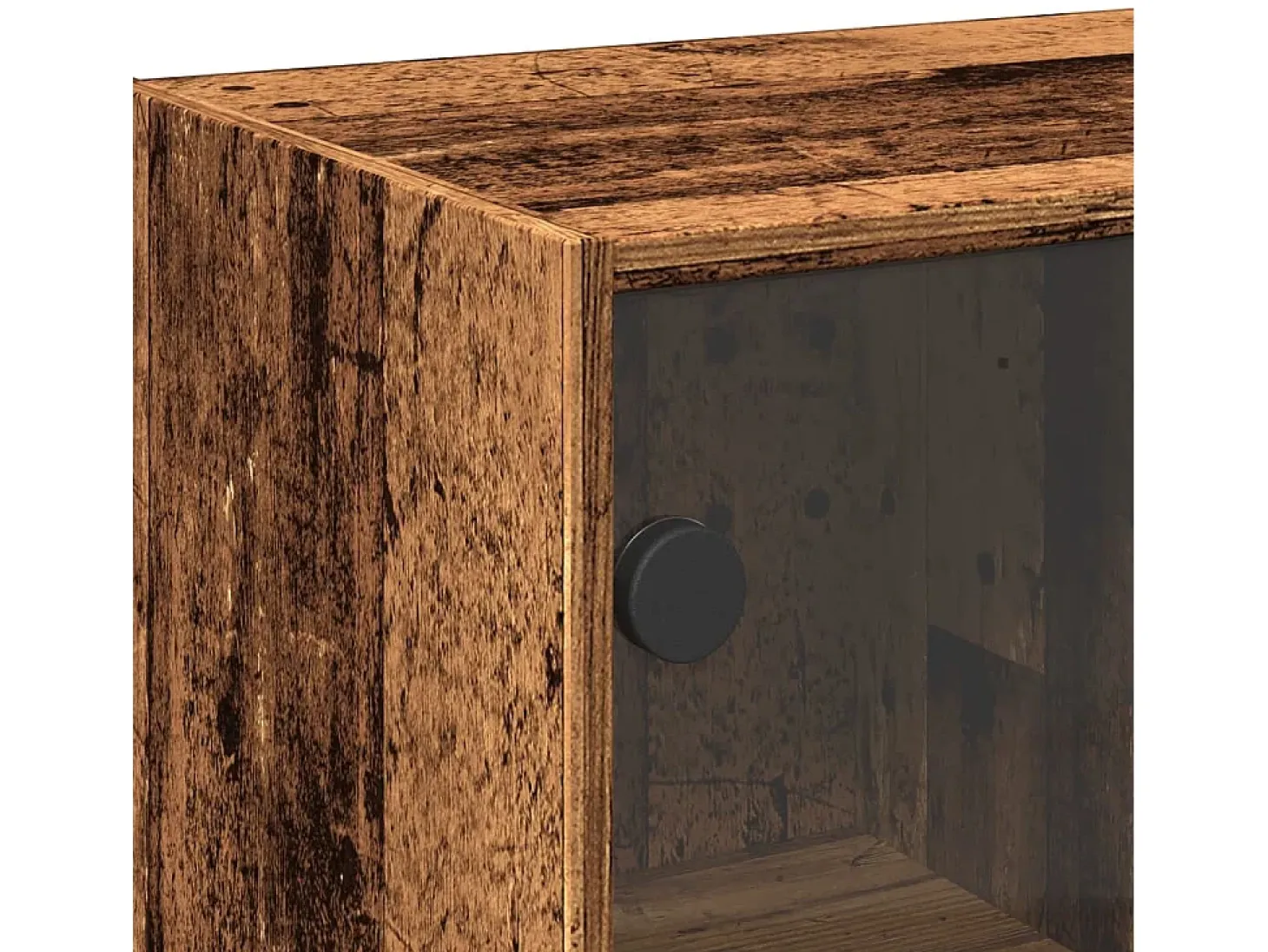 Aparador buffet cómoda armario mueble organizador cocina salón salón alto con puertas madera vieja 68 x 37 x 142 cm madera contrachapada marrón 02_0032248