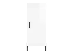 Aparador buffet cómoda armario mueble organizador cocina salón brillante 34,5 x 34 x 90 cm madera contrachapada blanco 02_0030626
