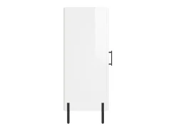 Aparador buffet cómoda armario mueble organizador cocina salón brillante 34,5 x 34 x 90 cm madera contrachapada blanco 02_0030626