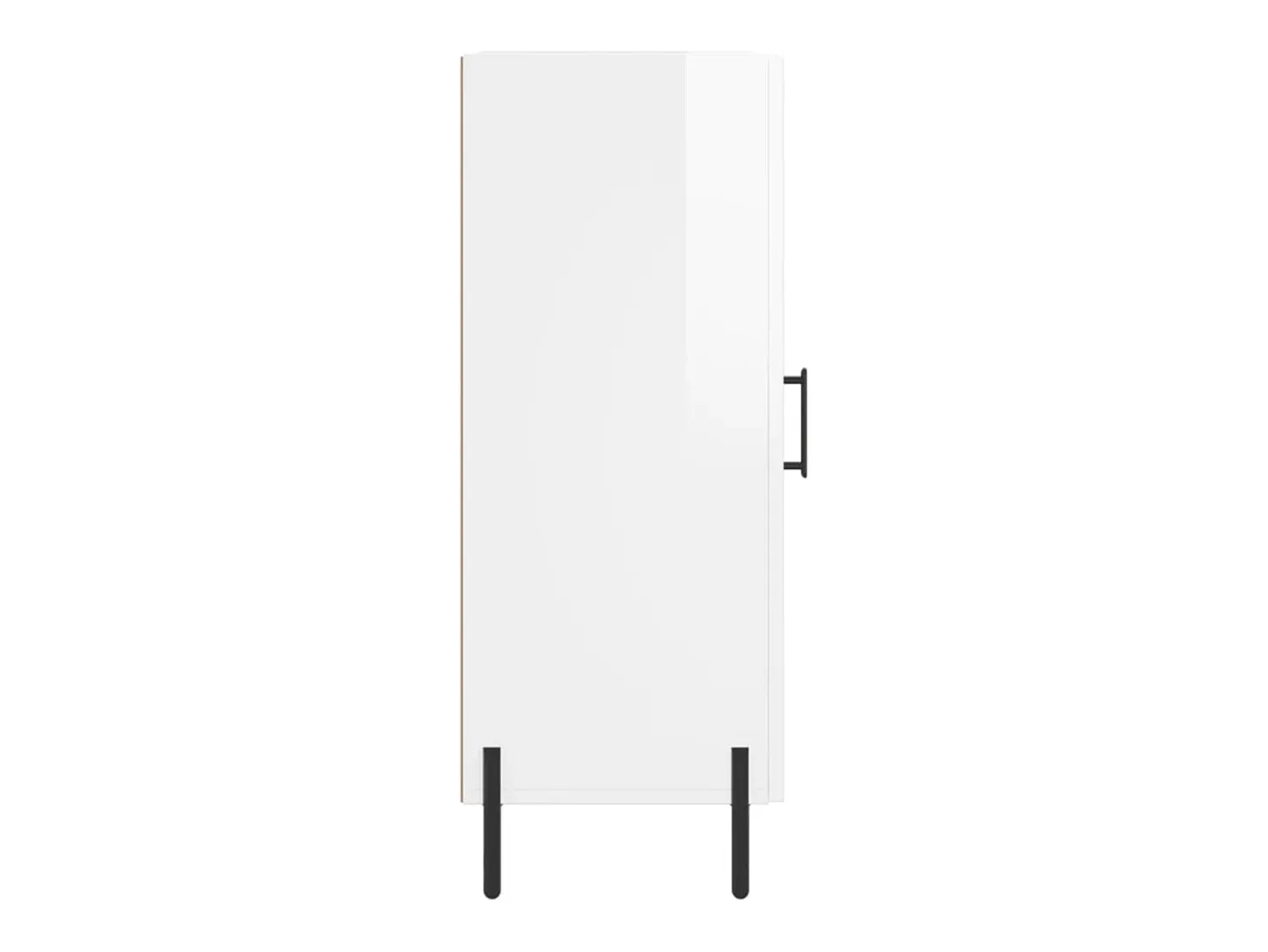 Aparador buffet cómoda armario mueble organizador cocina salón brillante 34,5 x 34 x 90 cm madera contrachapada blanco 02_0030626