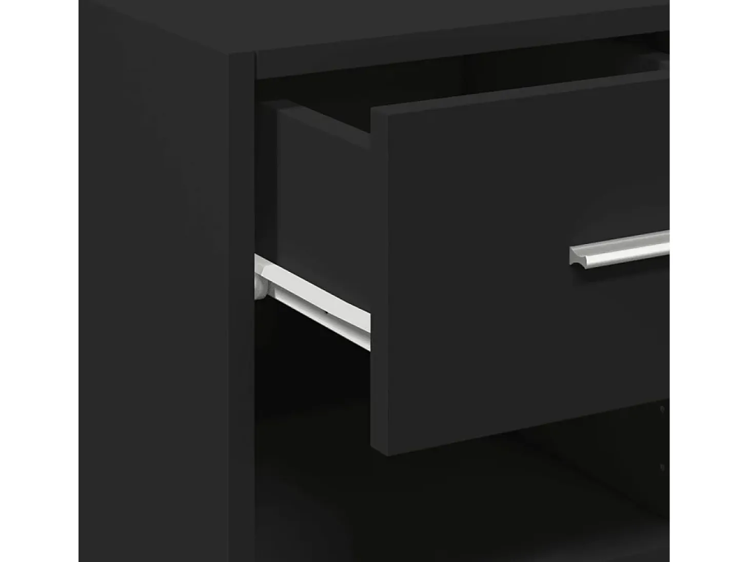 Aparador buffet cómoda armario mueble organizador cocina salón salón 45 x 42,5 x 93 cm madera contrachapada negra 02_0035948