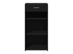 Aparador buffet cómoda armario mueble organizador cocina salón salón 45 x 42,5 x 93 cm madera contrachapada negra 02_0035948