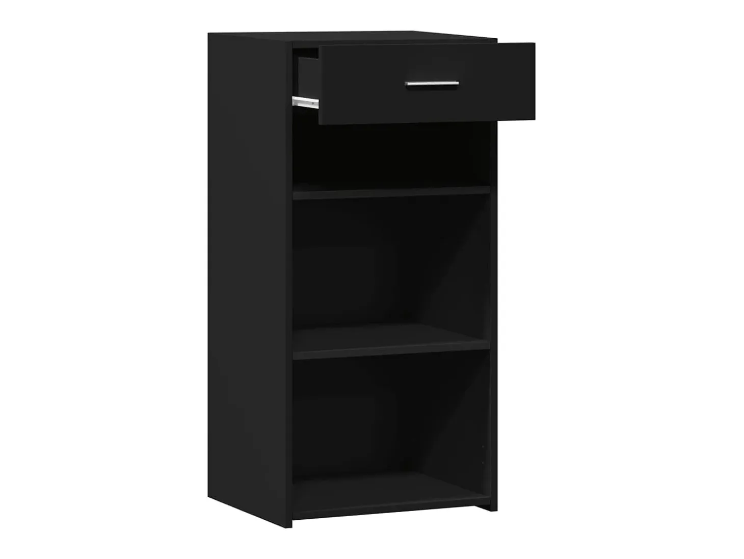 Aparador buffet cómoda armario mueble organizador cocina salón salón 45 x 42,5 x 93 cm madera contrachapada negra 02_0035948