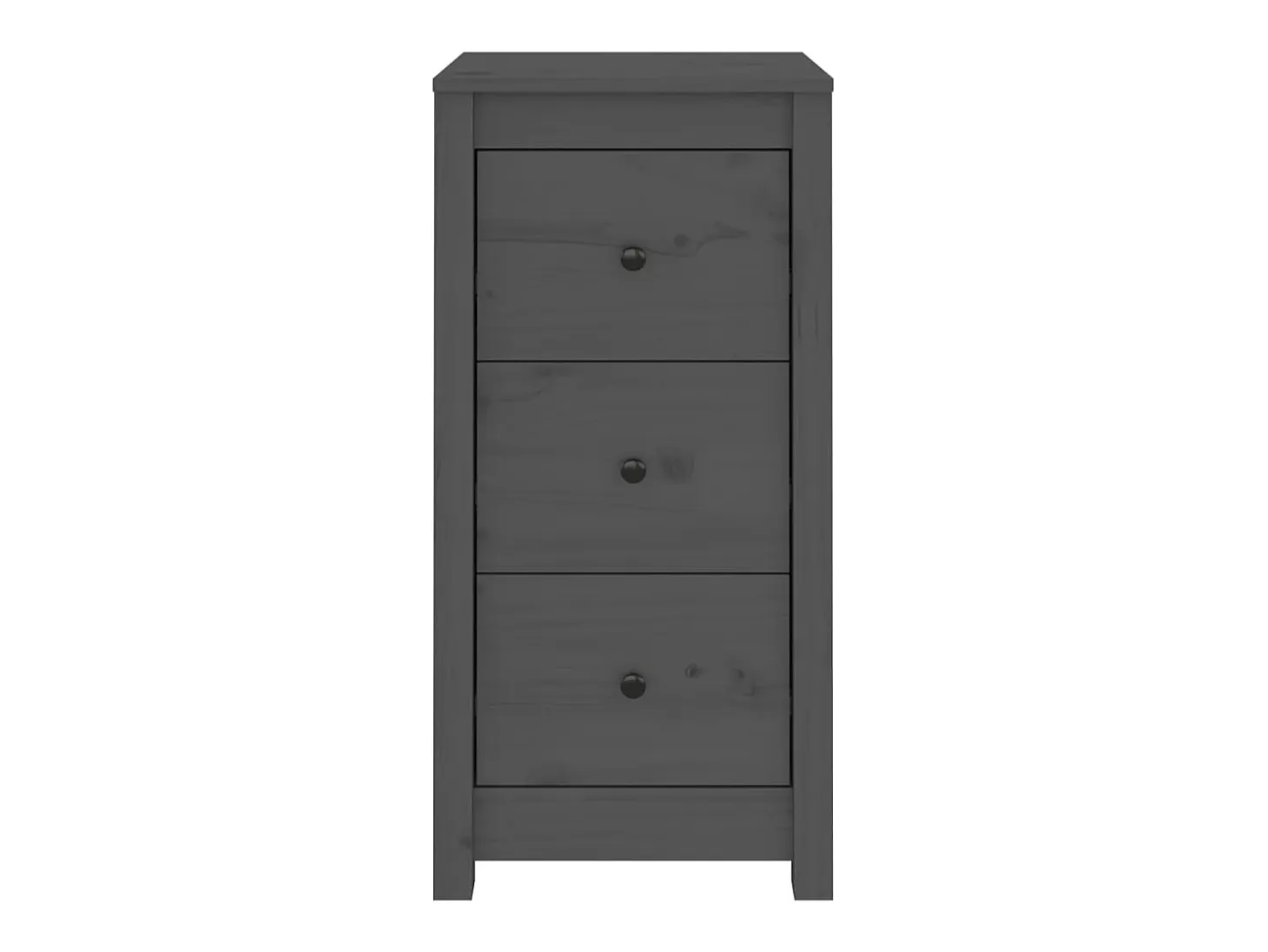 Aparador buffet cómoda armario unidad de almacenamiento organizador cocina salón salón juego de 2 40 x 35 x 80 cm madera maciza de pino gris 02_0036839