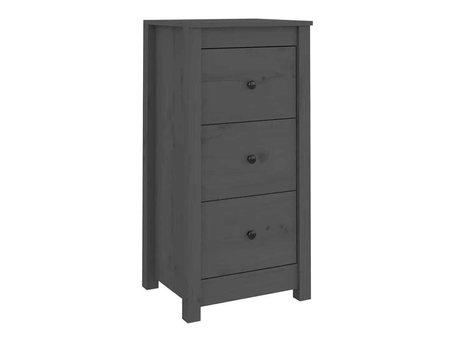 Aparador buffet cómoda armario unidad de almacenamiento organizador cocina salón salón juego de 2 40 x 35 x 80 cm madera maciza de pino gris 02_0036839