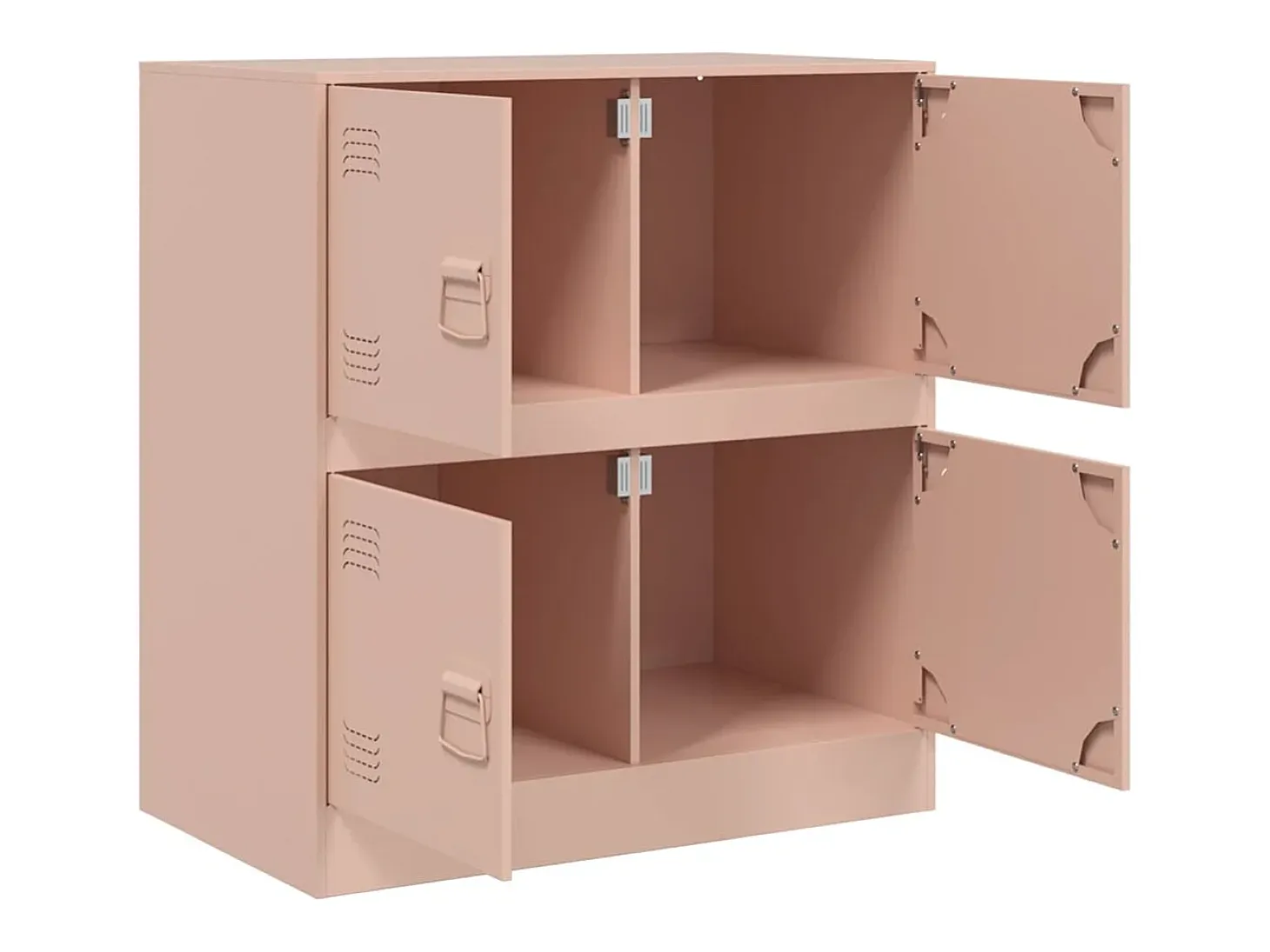 Aparador Buffet Cómoda Armario Unidad de Almacenamiento Organizador Cocina Salón Salón 67 x 39 x 73 cm Acero Rosa 02_0036206