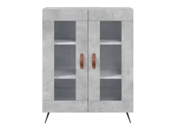 Aparador buffet cómoda armario mueble organizador cocina salón salón alto 69,5 x 34 x 180 cm madera contrachapada gris 02_0034623