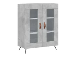 Aparador buffet cómoda armario mueble organizador cocina salón salón alto 69,5 x 34 x 180 cm madera contrachapada gris 02_0034623