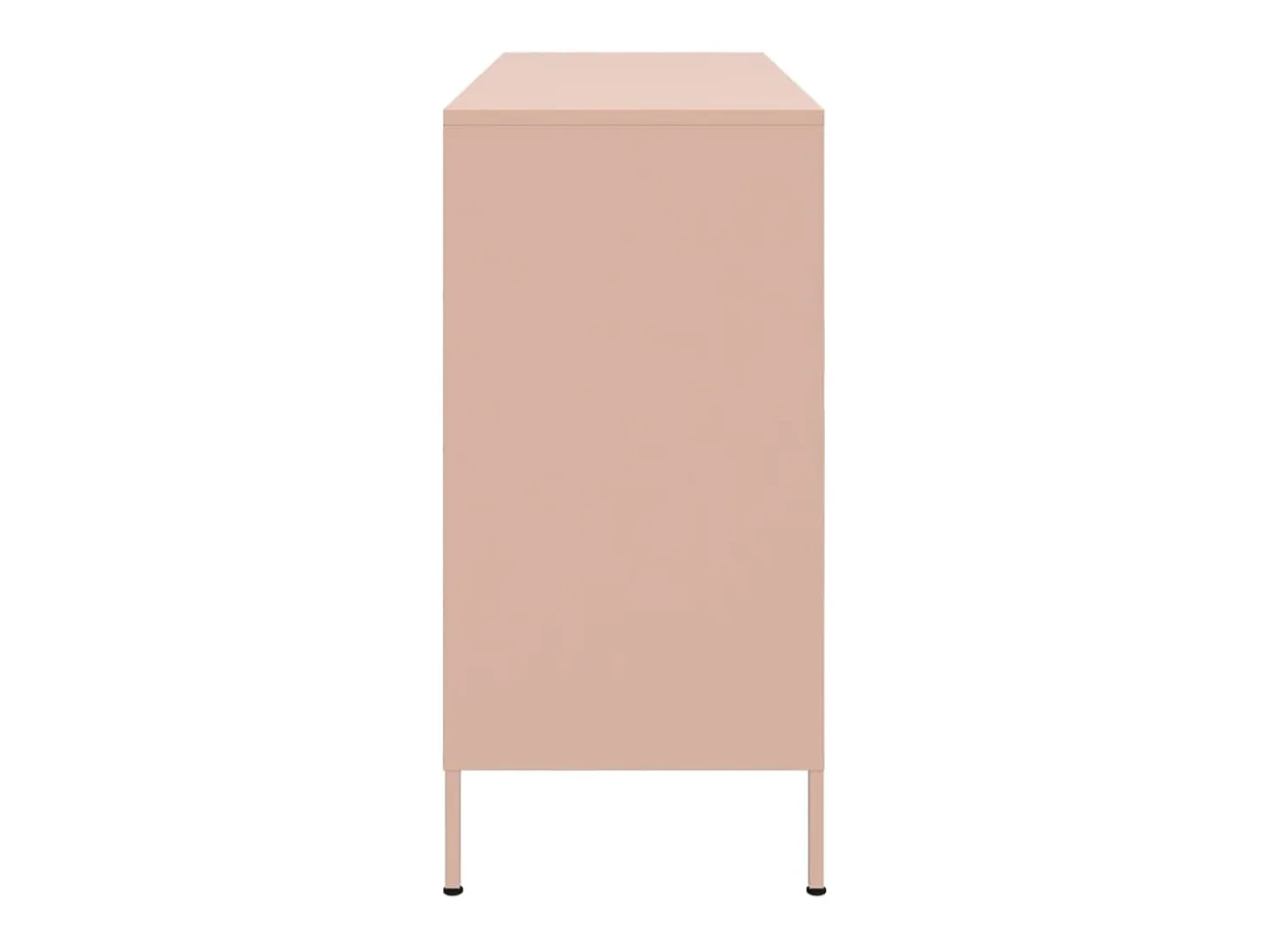 Aparador buffet cómoda armario mueble organizador cocina salón salón 100,5 x 39 x 79 cm acero rosa 02_0036198