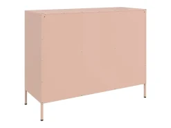 Aparador buffet cómoda armario mueble organizador cocina salón salón 100,5 x 39 x 79 cm acero rosa 02_0036198