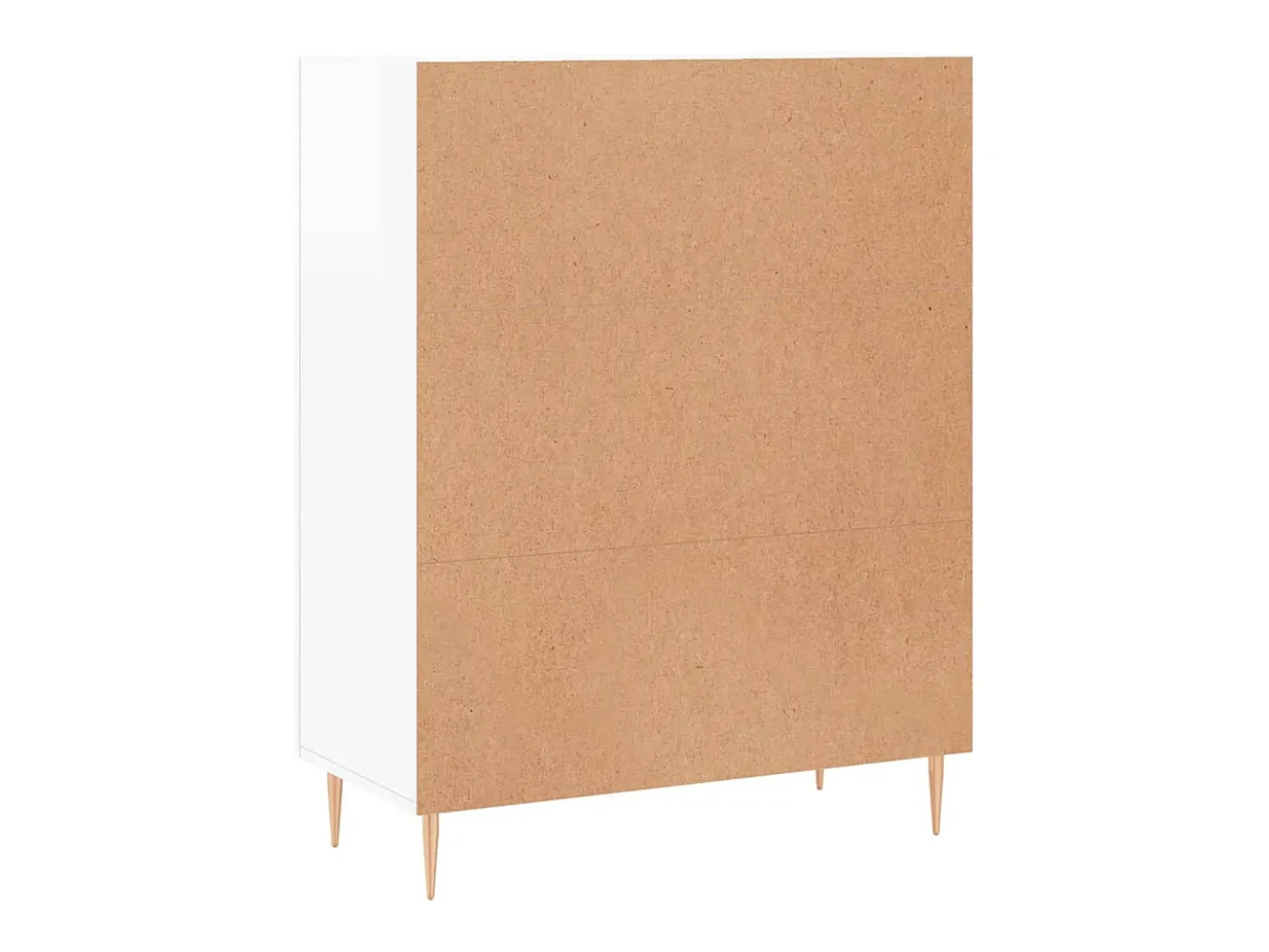 Aparador buffet cómoda armario mueble organizador cocina salón brillante 69,5 x 34 x 90 cm madera contrachapada blanco 02_0030711
