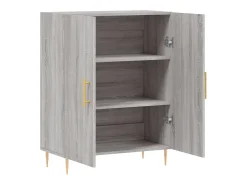 Aparador buffet cómoda armario unidad de almacenamiento organizador cocina salón salonsonoma 69,5 x 34 x 90 cm madera contrachapada gris 02_0036456