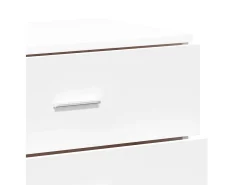 Aparador buffet cómoda armario mueble organizador cocina salón salón juego de 2 60 x 39 x 80 cm blanco madera contrachapada 02_0036683
