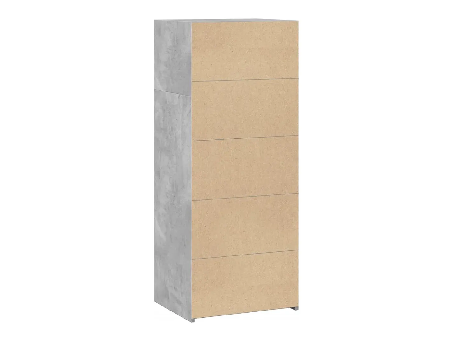 Aparador buffet cómoda armario mueble organizador cocina salón salón alto 50 x 41 x 124 cm madera contrachapada gris 02_0034446
