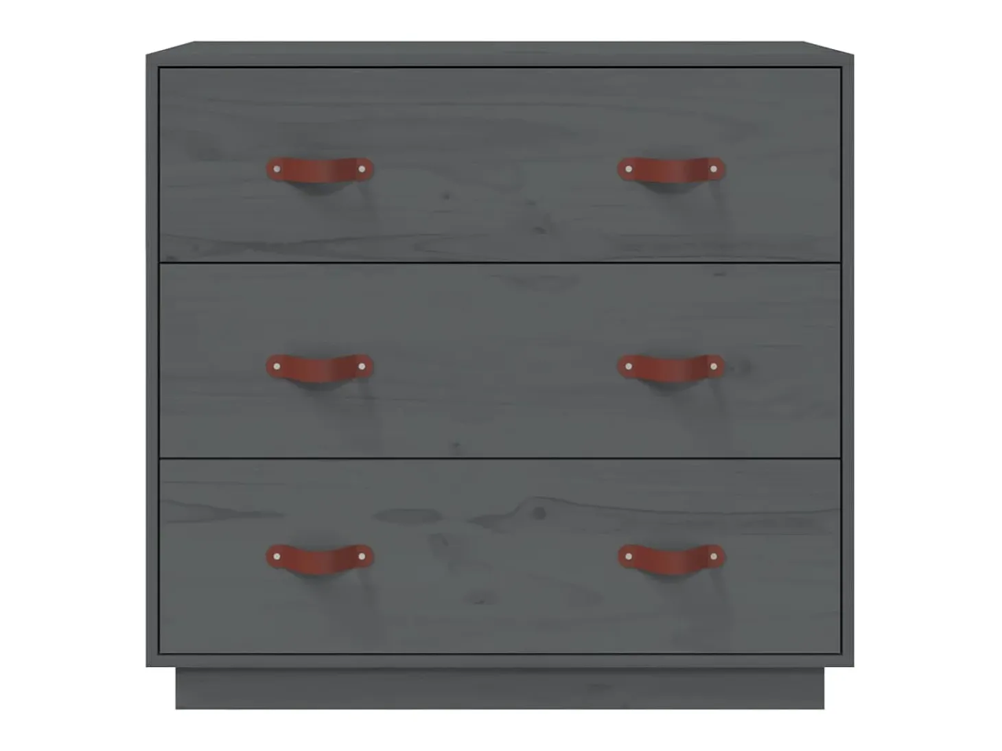 Aparador buffet cómoda armario mueble organizador cocina salón salón 80 x 40 x 75 cm madera maciza de pino gris 02_0031804
