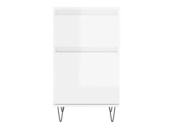 Aparador buffet cómoda armario mueble organizador cocina salón salón juego de 2 brillante 40 x 35 x 70 cm blanco madera contrachapada 02_0036706