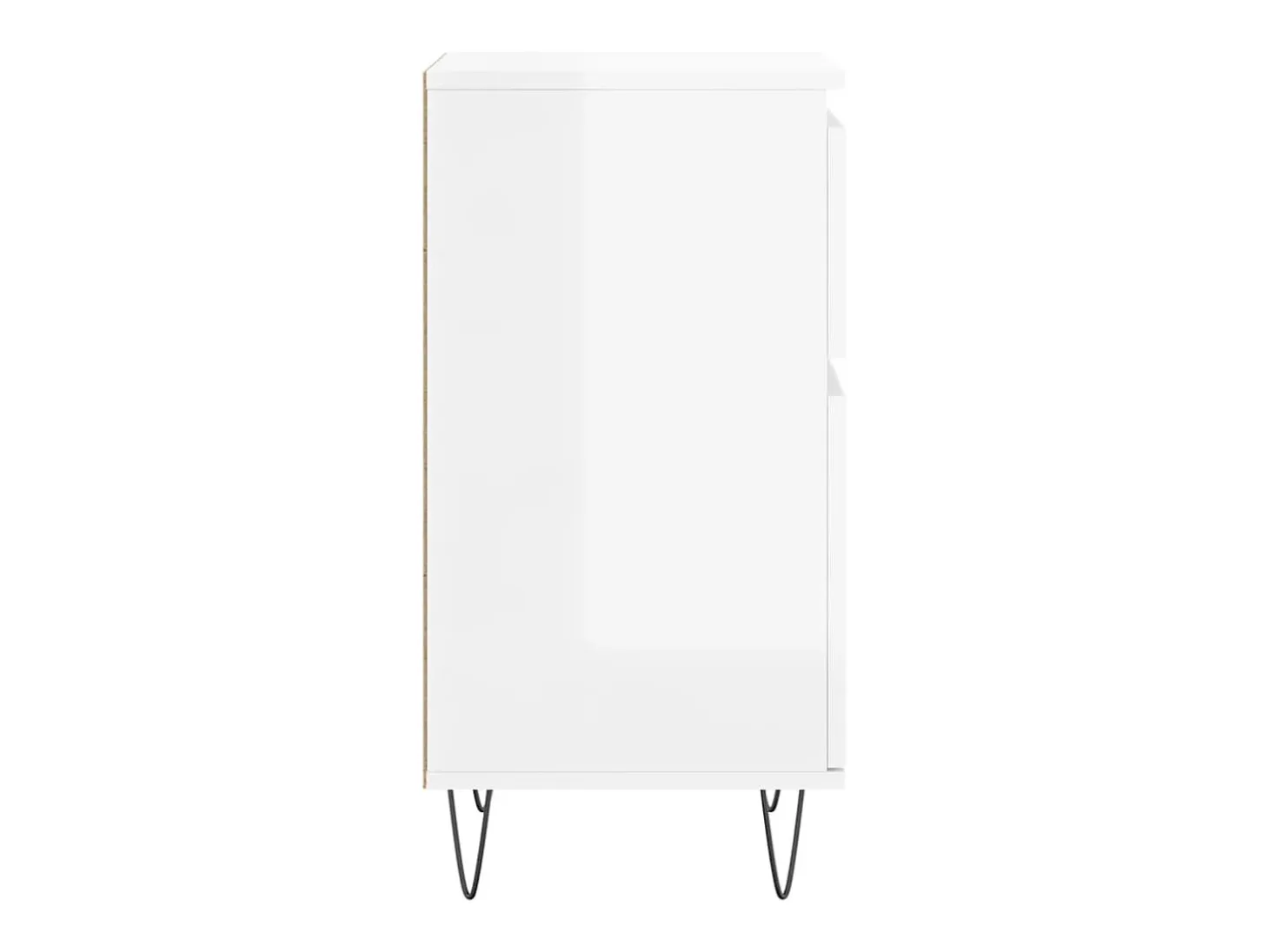 Aparador buffet cómoda armario mueble organizador cocina salón salón juego de 2 brillante 40 x 35 x 70 cm blanco madera contrachapada 02_0036706