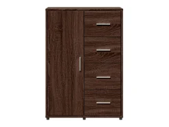 Aparador buffet cómoda armario unidad de almacenamiento organizador cocina salón salón 60 x 31 x 84 cm madera contrachapada marrón 02_0031283
