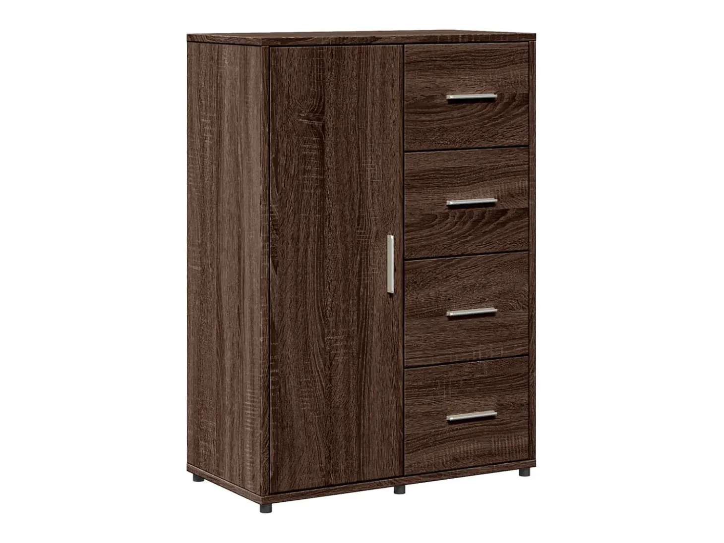 Aparador buffet cómoda armario unidad de almacenamiento organizador cocina salón salón 60 x 31 x 84 cm madera contrachapada marrón 02_0031283