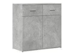 Aparador buffet cómoda armario unidad de almacenamiento organizador cocina salón salón juego de 2 79 x 38 x 80 cm madera contrachapada gris 02_0036868