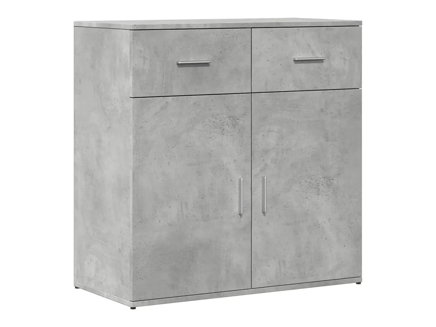 Aparador buffet cómoda armario unidad de almacenamiento organizador cocina salón salón juego de 2 79 x 38 x 80 cm madera contrachapada gris 02_0036868