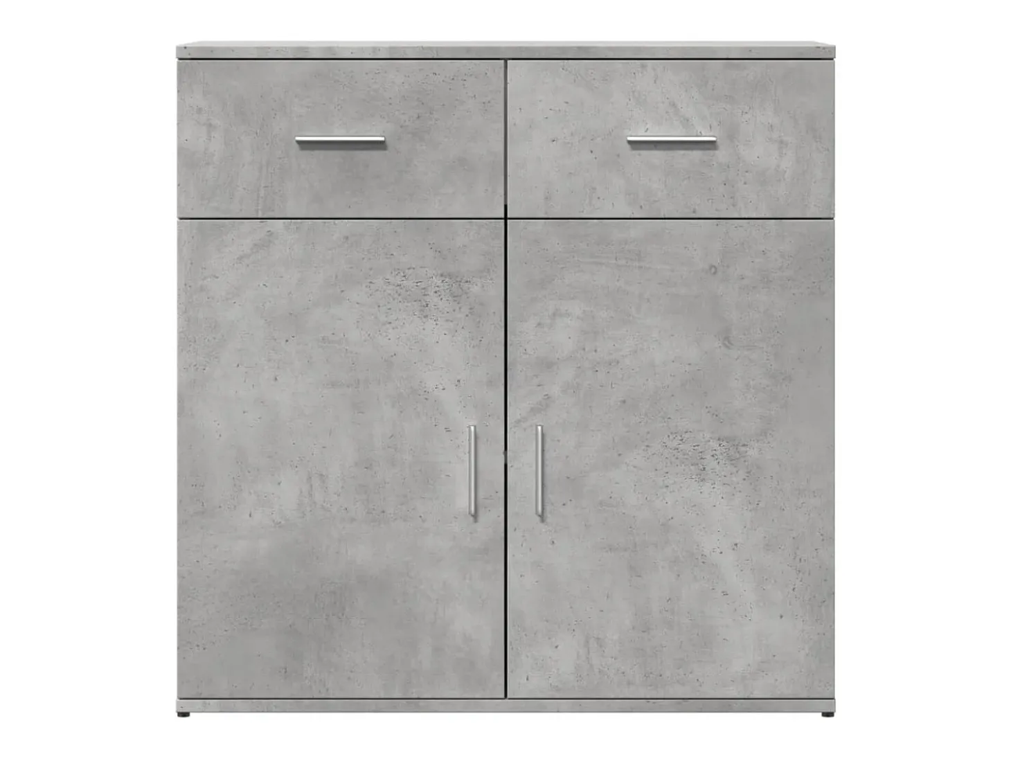 Aparador buffet cómoda armario unidad de almacenamiento organizador cocina salón salón juego de 2 79 x 38 x 80 cm madera contrachapada gris 02_0036868